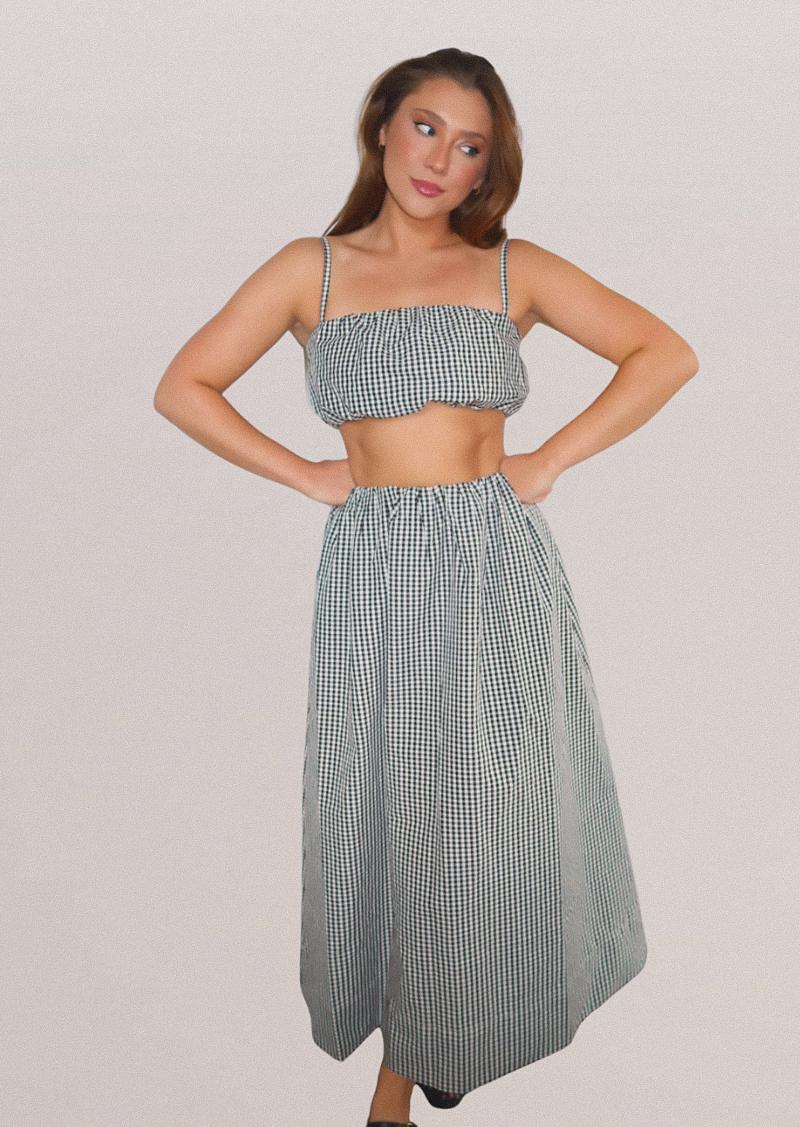 GINGHAM SET SKIRT