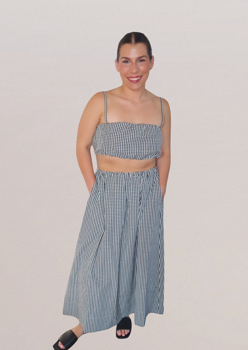 GINGHAM SET SKIRT