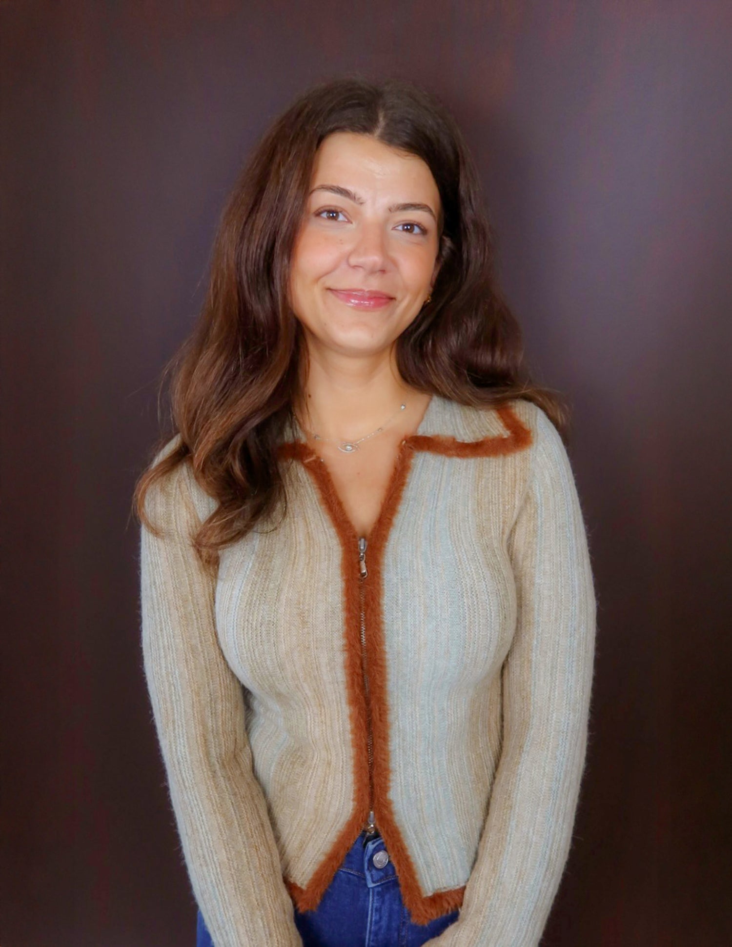AMBER ZIP-UP CARDIGAN