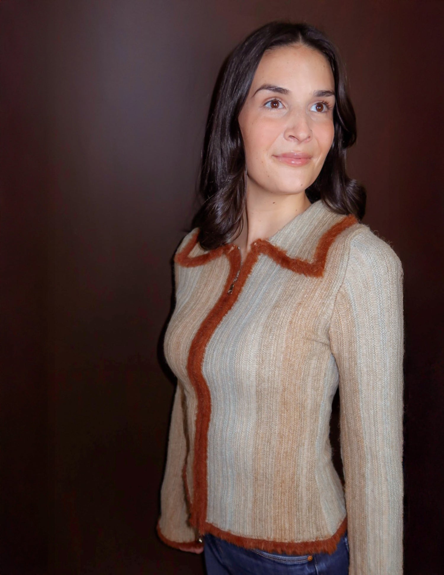 AMBER ZIP-UP CARDIGAN