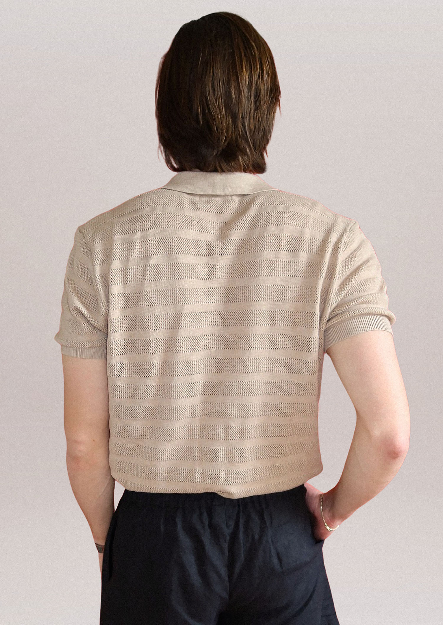 Basic Beige Knit Polo