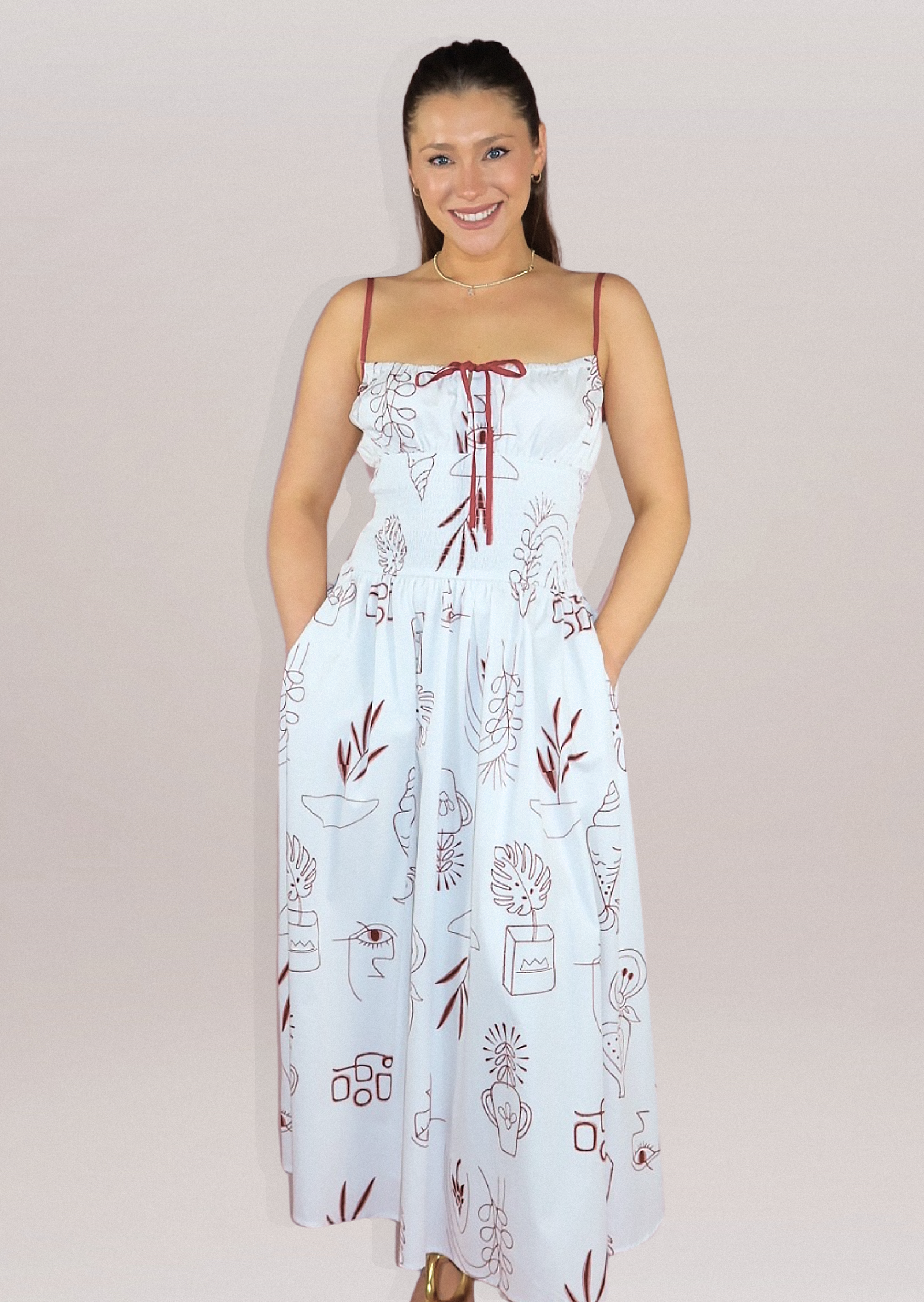 significant other posie midi dress Significant Other Katie Midi Dress Bluebell Posie Size US 6
