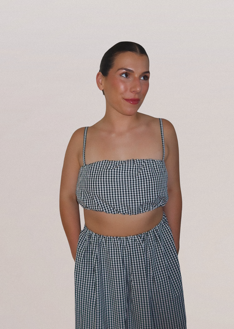 GINGHAM SET TOP