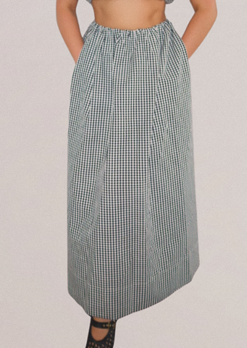 GINGHAM SET SKIRT