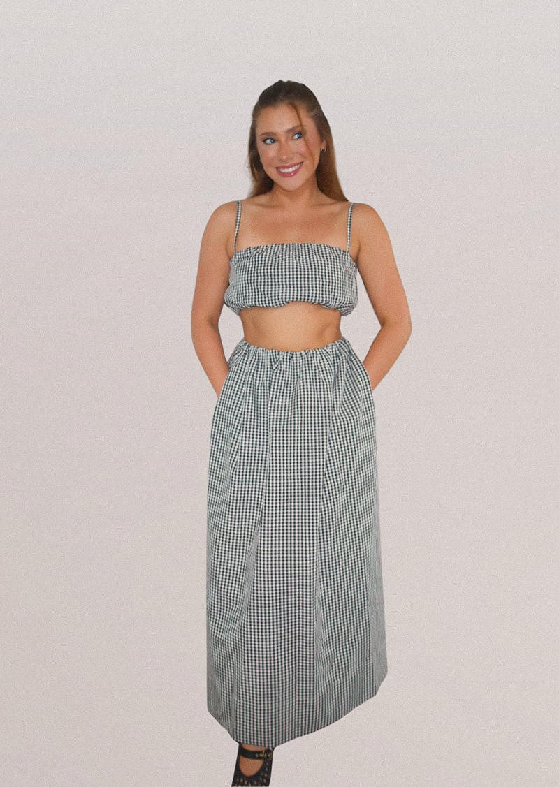 GINGHAM SET TOP