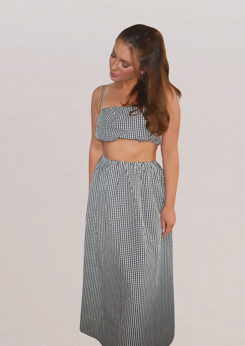 GINGHAM SET SKIRT