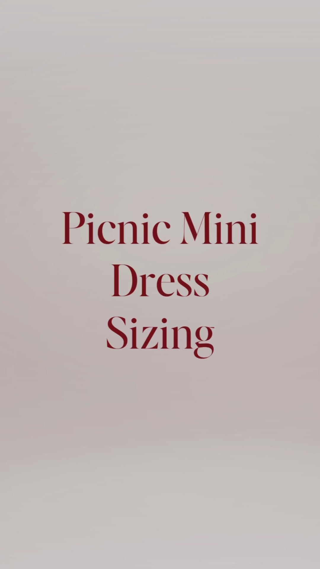 Picnic Mini Dress