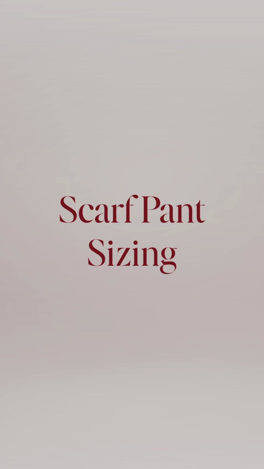 Scarf Pants