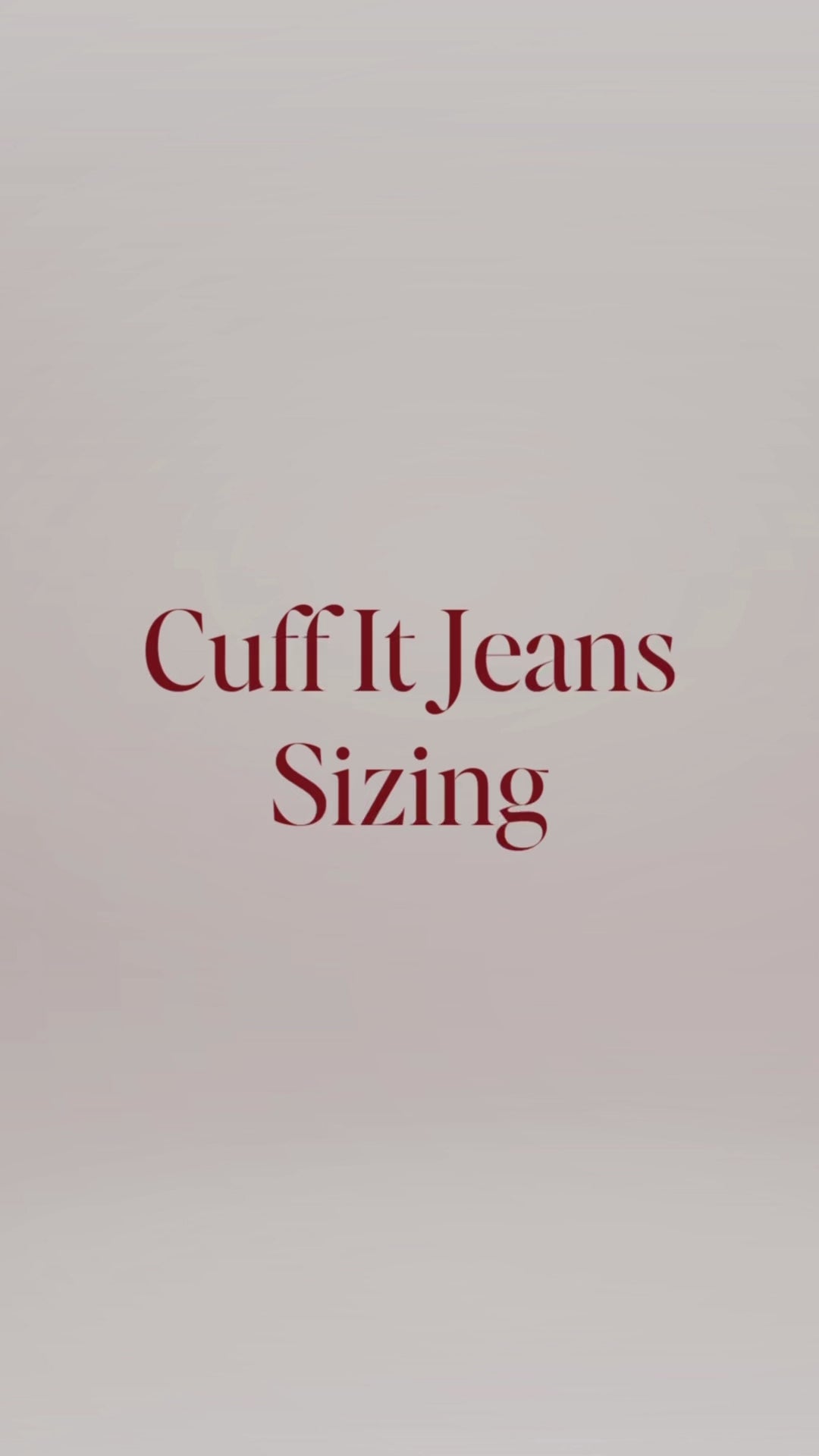 Cuff It Jeans