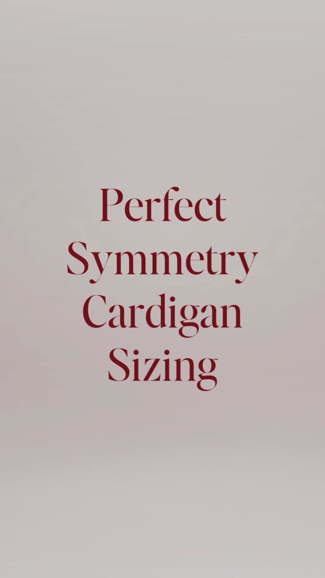 Perfect Symmetry Cardigan